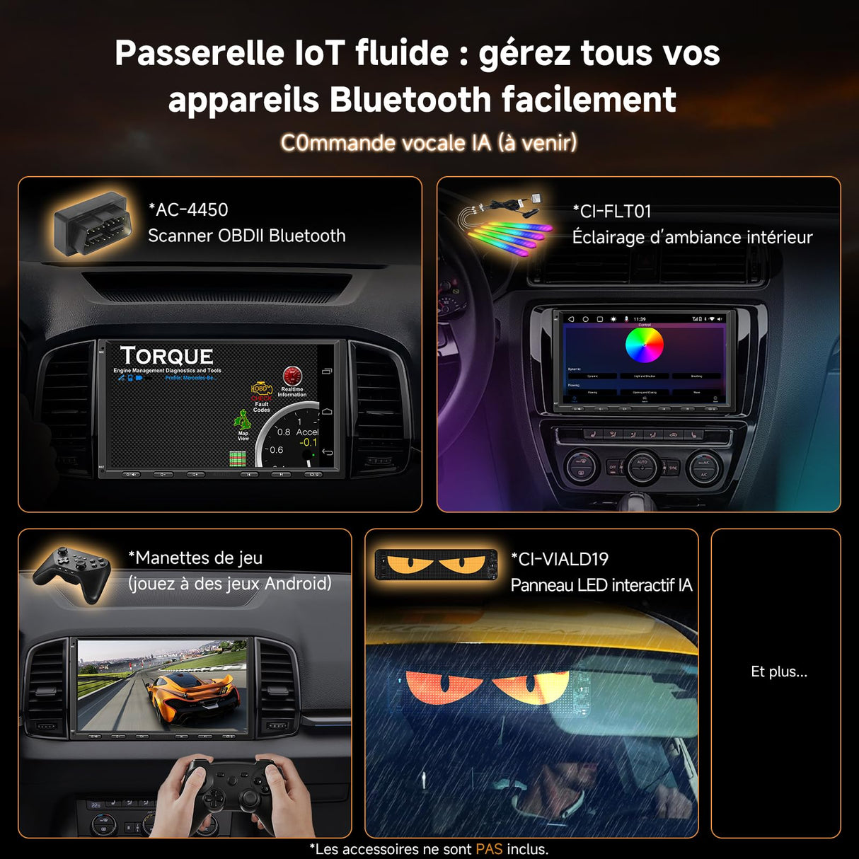 ATOTO S8G2A79UN 7" Double Din Android autoradio con Camere Anteriori e Posteriori 1080P, CarPlay/Android Auto Senza Fili, Touchscreen QLED, 4G, Wi-Fi, Bluetooth, USB, DSP, AMP, SUB, GPS & AI