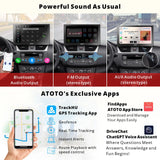 ATOTO 9" GPS Navigation, Dashcam, Backup Camera, Wireless CarPlay and Android Auto, 4G+32G, Dual Bluetooth, WiFi, Android System, In-Dash GPS Navigation