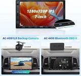 ATOTO A5LG2A7T 7" Double Din Car Stereo with Backup Camera, OBD2 Diagnostic, Wireless CarPlay & Android Auto, GPS, OBD2, Bluetooth, FM/AM/TF, 2G+32G