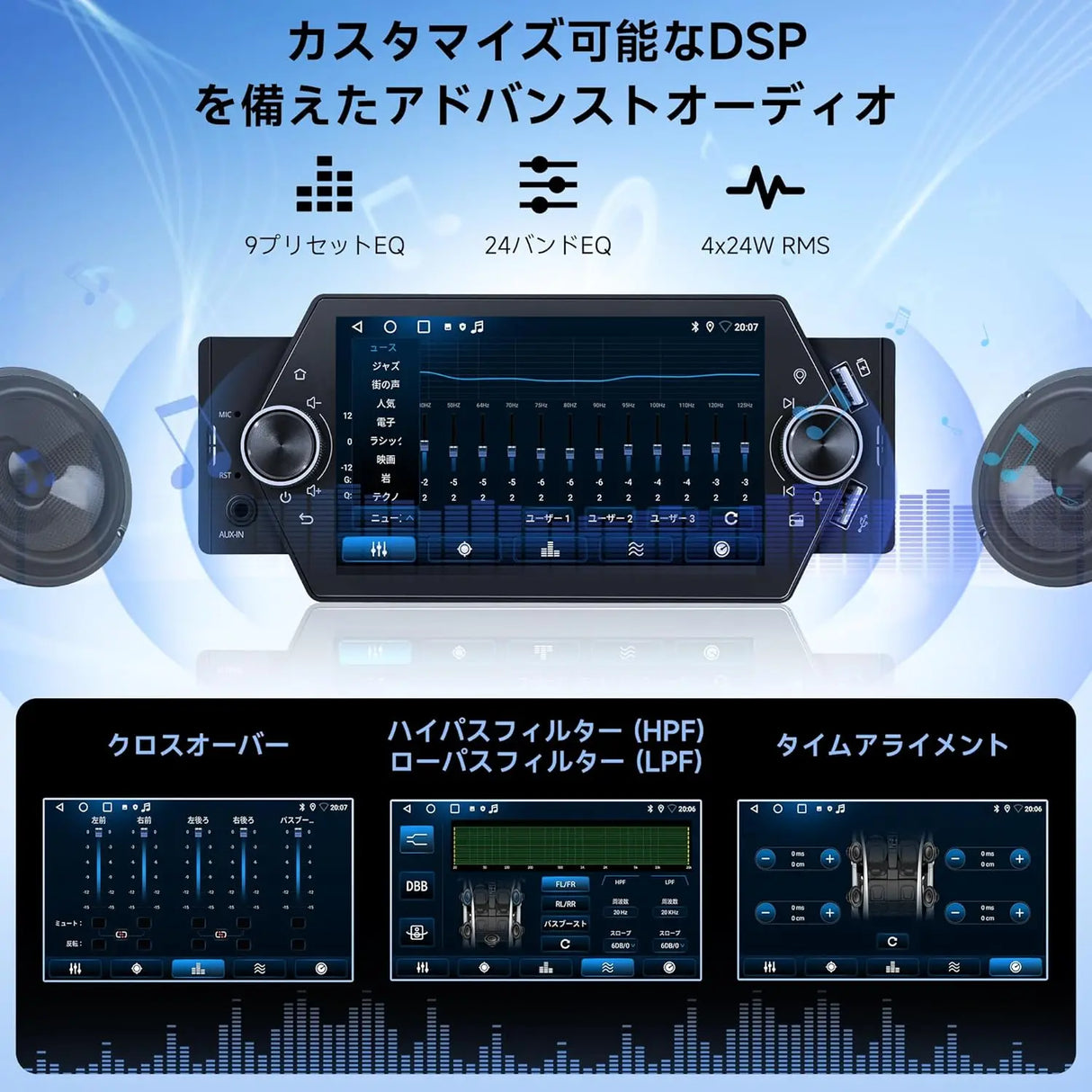 ATOTO A5L 5インチ ディスプレイオーディオ Android CarPlay対応