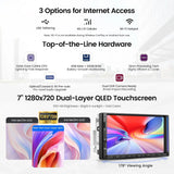 ATOTO S84G2D7PB 7" Android Double DIN Car Stereo with 4G LTE, Wireless Apple CarPlay & Android Auto, QLED Touchscreen, DSP, 4V Pre-Outs, Optical Out, HDMI In/Out, GPS Tracker & LED Sync Bar