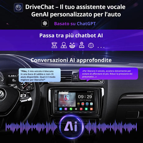ATOTO A5LVWA7T Autoradio 2 DIN 7" - Kompatibel mit VW Golf/Polo/Tiguan, Wireless CarPlay & Android Auto, GPS Navi, 2GB+32GB, Bluetooth/WiFi