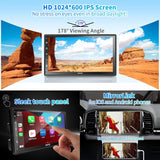 ATOTO F7G2B7WE 7" Double Din Head Unit with Wireless CarPlay & Android Auto, HD Touchscreen, Bluetooth, GPS Navigation, FM/AM, MirrorLink, HD Live Rearview, Voice Control