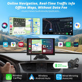 ATOTO P5 9" Portable Car Stereo, Glare-Suppressing QLED Screen, Wireless CarPlay and Android Auto, GPS Navigation, Bluetooth, AUX/FM Output, Phone Mirroring, Voice Assistant