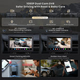 ATOTO X10G110E 10.1" Android Car Stereo with Wireless CarPlay & Android Auto, QLED Floating Touch Screen, Dual 1080P Dash Cam, 8GB RAM, 128GB ROM, DSP 7.1.2 Sound, WiFi/Cellular