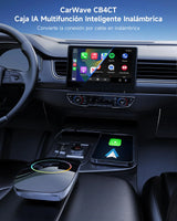 ATOTO CB4DT Android AI Box Car Adapter, Wireless CarPlay & Android Auto [4GB+32GB] Multimedia Streaming (YouTube/Netflix/Disney+) Dual Bluetooth/WiFi Built-in GPS OTA Black