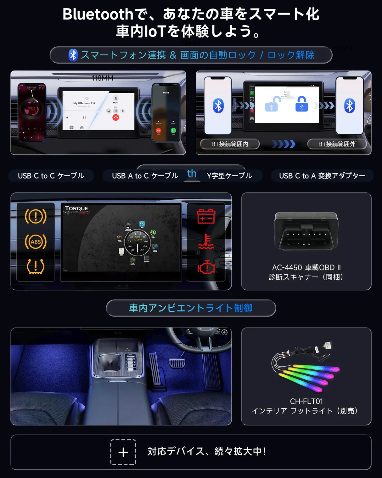 ATOTO CB4CT AI Box Android アダプター 車載エンターテインメント【HDMI出力 / 2GB+16GB / ミニOBDII付属】ワイヤレス CarPlay & Android Auto 動画視聴 (YouTube/Netflix/Prime Video) デュアルBluetooth/Wi-Fi OTA更新