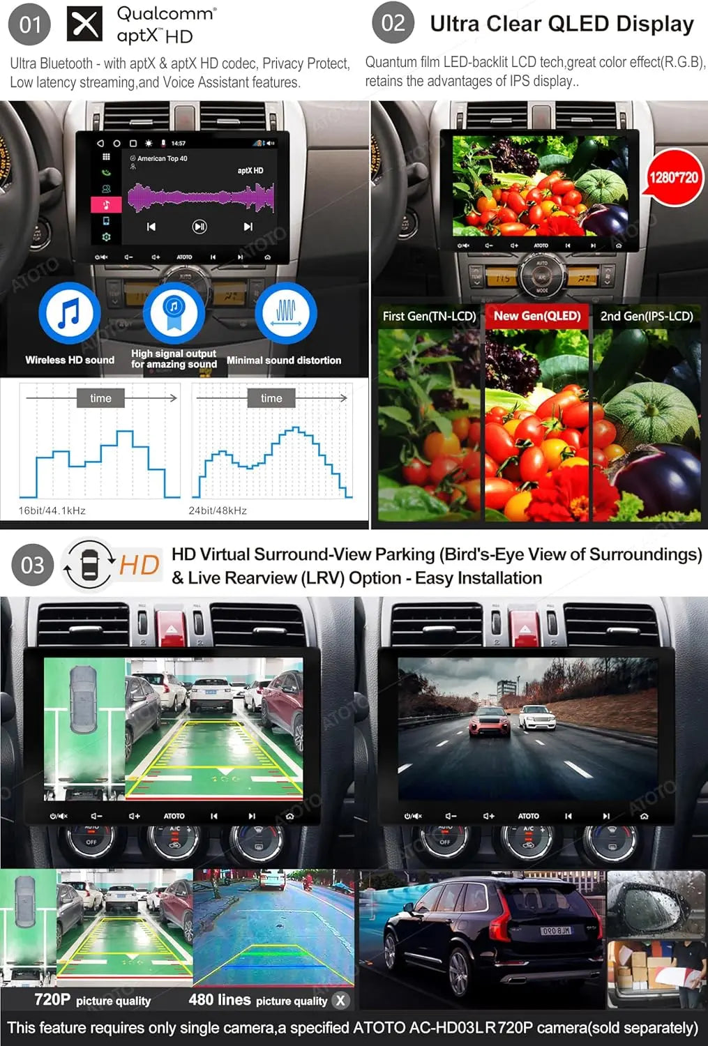 ATOTO S8G2114PM 2nd Gen Android Car Stereo with 10.1" QLED Display, Dual Bluetooth and Wi-Fi, Speed Compensated Volume Control, 6 Touch Gestures, and USB Tethering