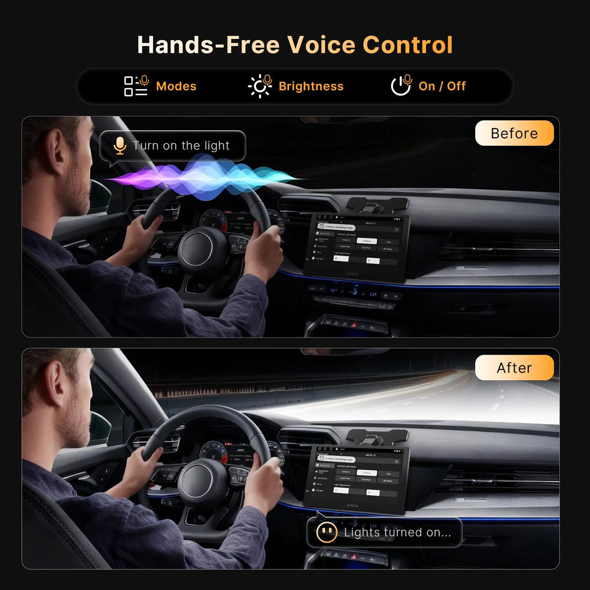 ATOTO AL-4IN6-18W LEAPROCK 4” LED Work Lights 18W Flood Beam, Smart App Controlled Off-Road Driving Lights with CarPlay & Android Auto Support, IP67 Waterproof 6000K White Pods for Truck, ATV, UTV, SUV & Boat (2-Pack)