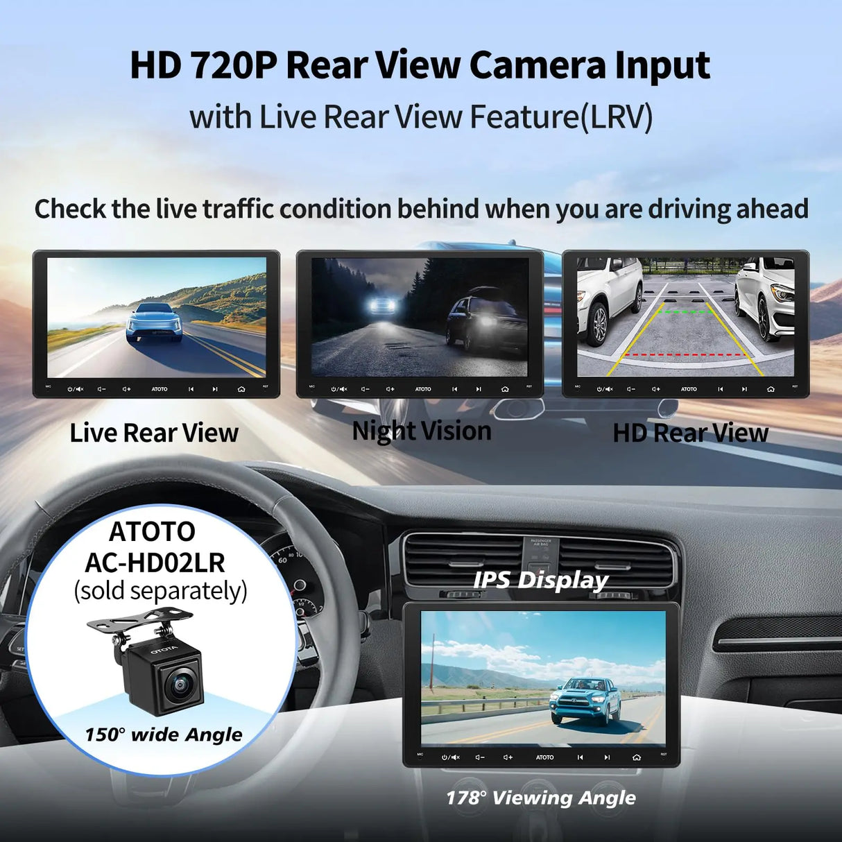 ATOTO A6VW09PF 9" Double Din Car Stereo, Android, Compatible with VW Volkswagen Jetta/Tiguan/Golf, Wireless CarPlay & Android Auto, Dual Bluetooth, GPS Tracking, HD LRV, 2G+32G