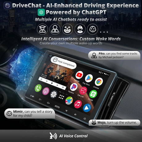 ATOTO A6G209PL 9" Double Din Car Stereo, QLED Display, 8-Core Android, 4G+64G, 4G LTE WiFi/BT/USB Tethering, Wireless CarPlay & Android Auto, MirrorLink, Dual Bluetooth, DSP, FM Radio, In-Dash Navigation