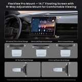 ATOTO X10G141E-R3S 14.1” Android Car Stereo, Single & Double DIN Compatible, FlexView Pro Floating Screen, Twinsight Dual-Cam Recording, 7.1.2-Channel Audio, AI Vision, Re-Mote LiveView, ADS Protocol