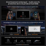 ATOTO X10DG2B7E Autoradio 2 DIN 7 Pouces, QLED, 8+128G, Microphone Double et Entrée Caméra, CarPlay & Android Auto sans fil, 4G LTE, Assistant vocal IA, Suivi GPS, DAB, Bluetooth, LRV, Entrée HDMI