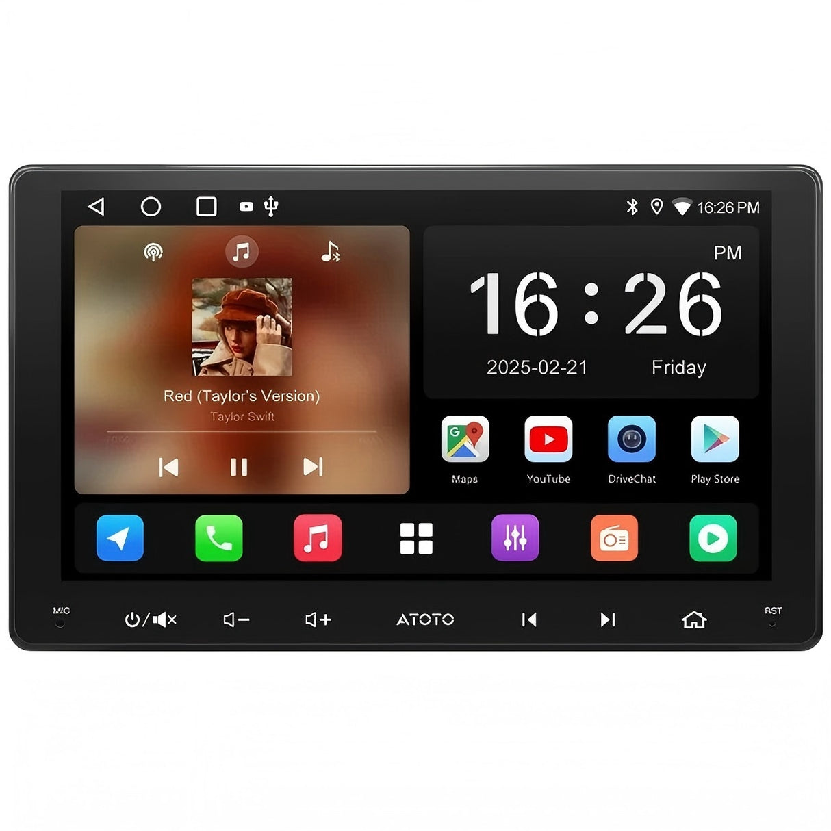ATOTO Car Stereo Double Din Car Stereo 9IN IPS Touchscreen,Car Audio Head Unit Wireless Carplay Android Auto with 2G+32G with AM/FM Radio Receiver WiFi/BT/USB