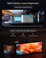 ATOTO P1025P2M 10.25" Portable CarPlay & Android Auto Display, 8GB+128GB, 4G LTE, Dual-Band Wi-Fi, Bluetooth, Car Charger, Cup Holder Mount, Bluetooth OBD2 & Wireless Rear View Camera Bundle P10 Pro