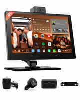 ATOTO P1009P2M 9-Inch 4G LTE Android Portable Navigation Multimedia Receiver Bundle with Parking Monitor, App Remote Wake-Up, Video Calling, Bluetooth OBD, Car Charger, Cup Holder & 720P Wireless Backup Camera System, P10 Pro