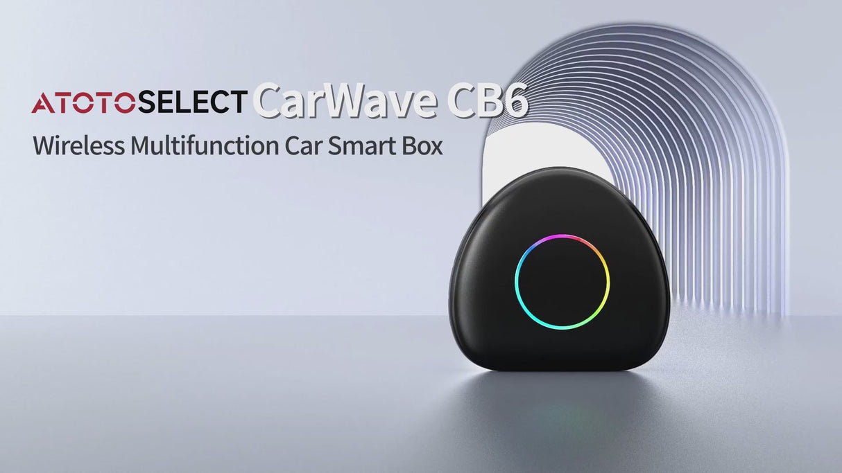 ATOTO CarWave CB6 AI Box Wireless CarPlay & Android Auto Adapter with 4G LTE, OBDII Scanner, Android OS, 4GB+64GB, Universal Car Stereo Upgrade, OTA Updates
