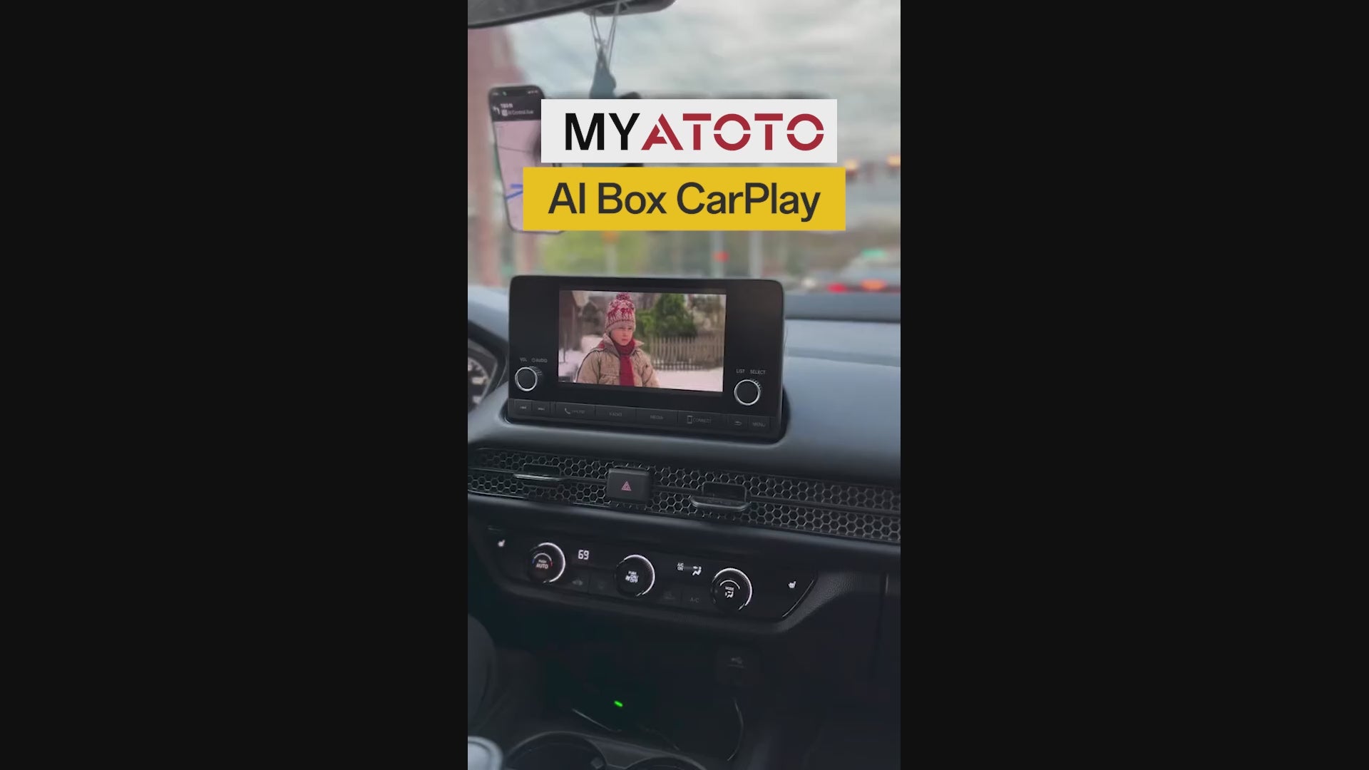 ATOTO CB6C ワイヤレス CarPlay アダプター Android 13、GPS、4G、4+64GB