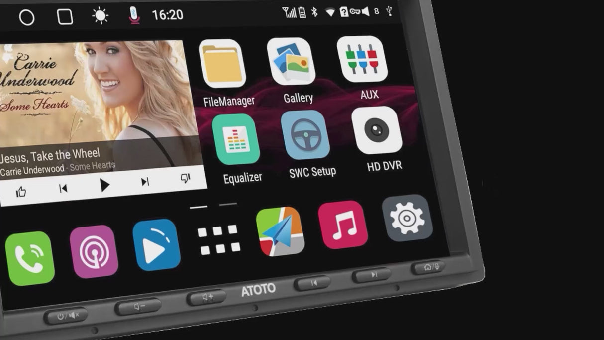 ATOTO S8G2A74MS 7” QLED Double Din with Backup Camera – 8-Core Wireless CarPlay & Android Auto, Built-in 4G LTE, Wi-Fi/BT/USB Tethering, DSP, SCVC, AI Chat, 4GB+32GB