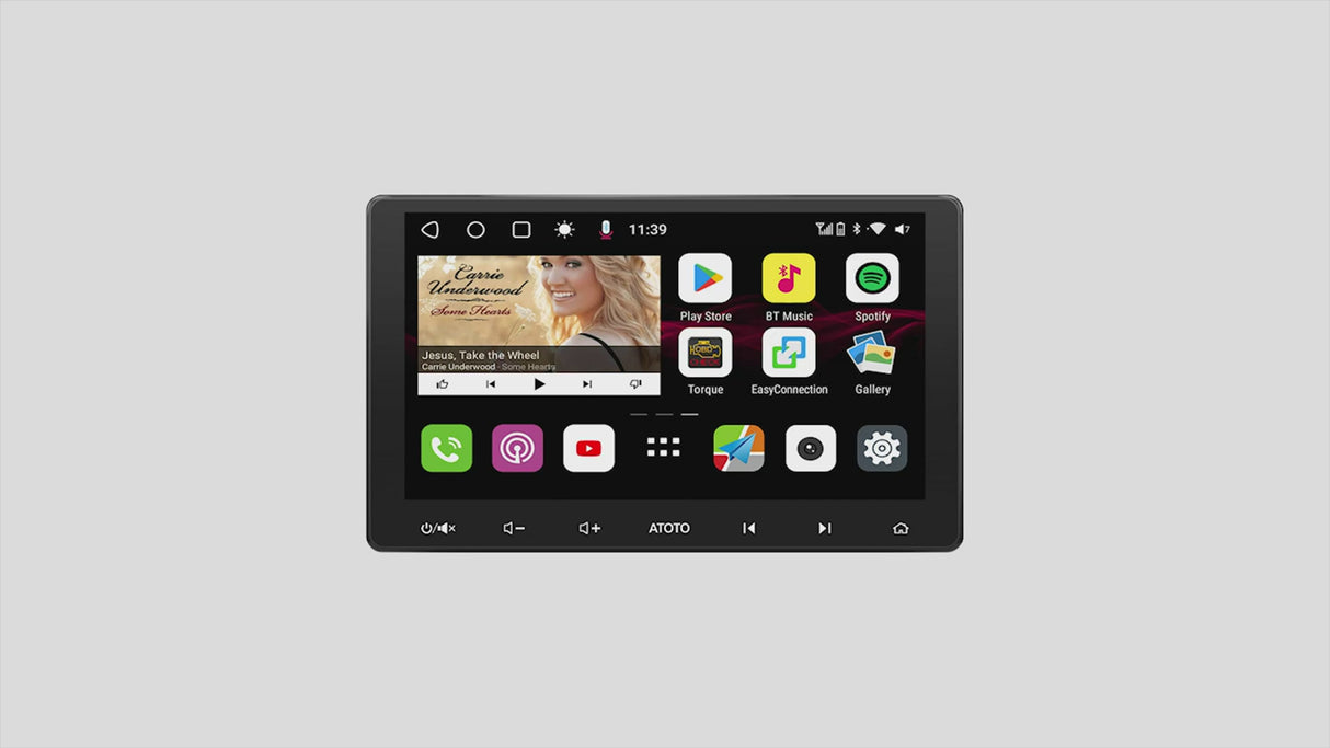 ATOTO S8G2114PM 10" Double Din Car Stereo, QLED Display, Wireless CarPlay and Android Auto, Split Screen, Dual Bluetooth with aptX HD, HD VSV Parking, LRV, SCVC, 3G+32G, Android Navigation