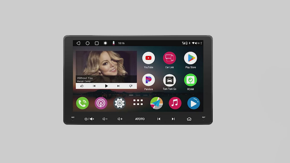 ATOTO A6G209PF 9" Double Din Head Unit, Wireless CarPlay & Android Auto, GPS In-Dash Navigation, Dual Bluetooth, WiFi/BT/USB Tethering, HD LRV, 2+32G