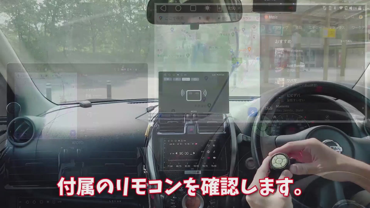 CarPlay/Android Autoワイヤレス対応 9インチ携帯型ラジオカーステレオ、2G+32GB アンドロイドヘッドユニット、1280*720 HD QLEDタッチスクリーン、Bluetooth、FM、Wi-Fi、ミラーリンク、GPS カーナビ カープレイディスプレイ オーディオオートバックス、カーオーディオレシーバー、マルチメディアシステム (P9SD) 