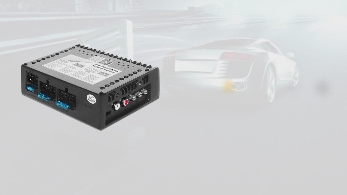 ATOTO CA-AEC01 Ampli Voiture 4 Canaux - 400W (4x100W) - Compatible Autoradios ATOTO - Pour Son Puissant en Voiture - Classe A/B