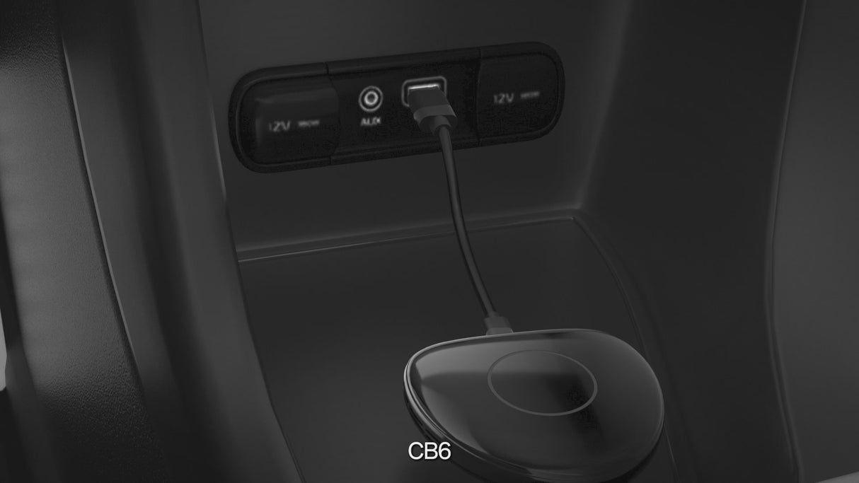 ATOTO CB6 Adattatore CarPlay Wireless – Boîtier CarPlay IA , 8GB+128GB Dispositivo Streaming per Auto con 4G, Wi-Fi, Doppio Bluetooth, USB, GPS Integrato, Assistente IA, Espansione microSD, OTA