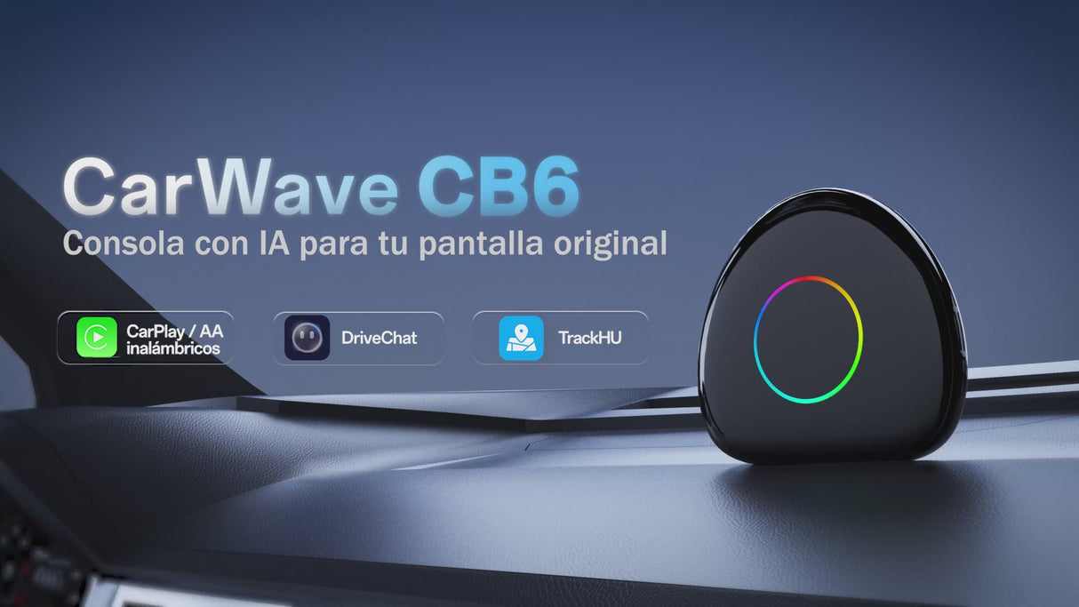 ATOTO CB6 Dongle WIFI para Coche, CarPlay IA Box, 8GB+128GB Dispositivo de Streaming con 4G, Doble Bluetooth, USB, GPS Integrado, Asistente IA, Expansión microSD, OTA