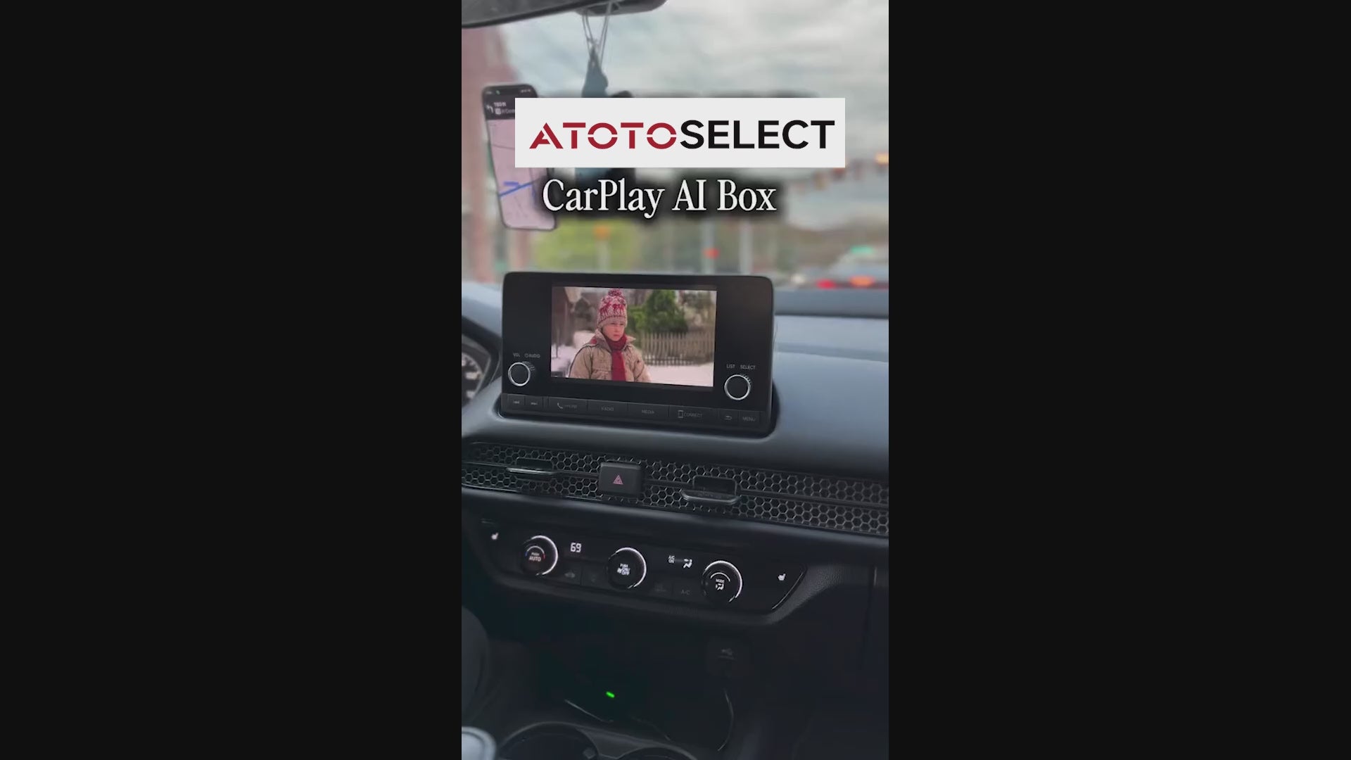 ATOTO CB4B Wireless CarPlay Adapter, AI Box, Dual WiFi, 4G+32G, 128GB