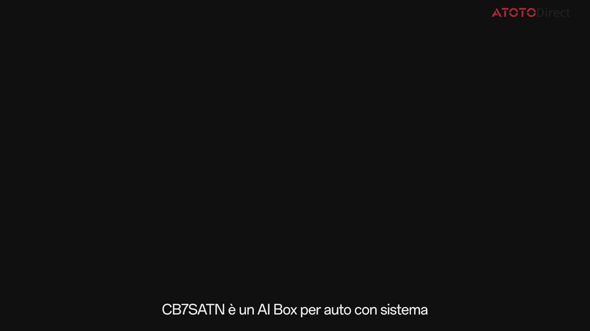 ATOTO CB7SBX Adattatore CarPlay Wireless Android Auto AI Box, HDMI Ingresso/Uscita, Android Completo 8GB+128GB, 4G LTE, Dual Bluetooth, DriveChat, Netflix YouTube TikTok
