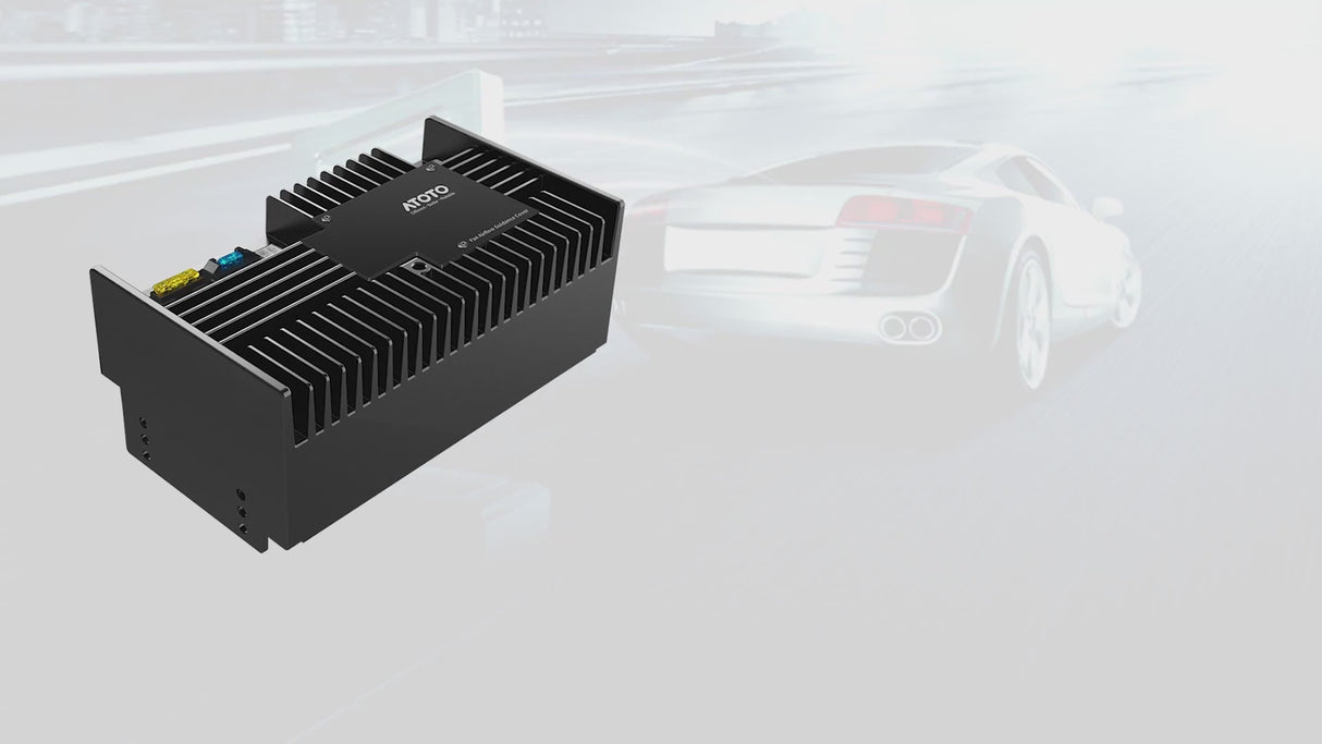 ATOTO CA-AEC02 Auto-Verstärker 4x100W | Klasse A/B | 4-Kanal | mit Line-Out-Konverter | 4 Ohm | Premium Klangqualität | Ideal für Auto-Soundsysteme