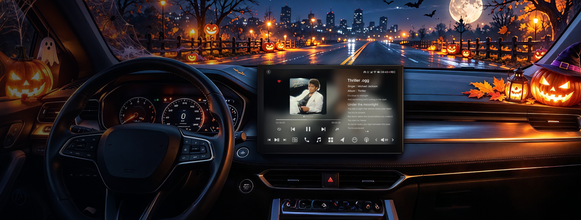 Halloween night drive with ATOTO car stereo